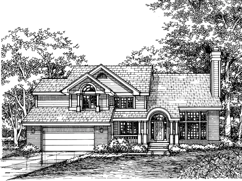 Modern House Plan Front of Home - Huntingham Southern Home 072D-0613 - Search House Plans and More
