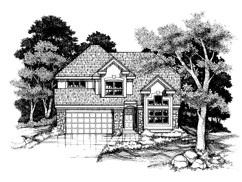 Southern House Plan Front of Home - Bentley Creek Traditional Home 072D-0631 - Search House Plans and More