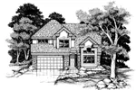 Southern House Plan Front of Home - Bentley Creek Traditional Home 072D-0631 - Search House Plans and More