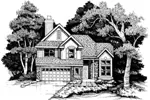 Traditional House Plan Front of Home - Millstream Point Country Home 072D-0633 - Shop House Plans and More