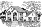Modern House Plan Front of Home - Dearborn Manor Luxury Home 072D-0641 - Search House Plans and More