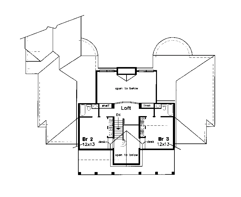 Bungalow House Plan Second Floor - Aversa Country Luxury Home 072D-0642 - Search House Plans and More