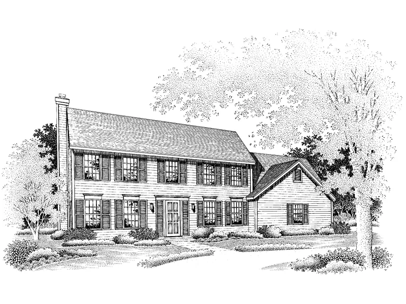 Country House Plan Front of Home - Dodge Creek Early American Home 072D-0647 - Search House Plans and More