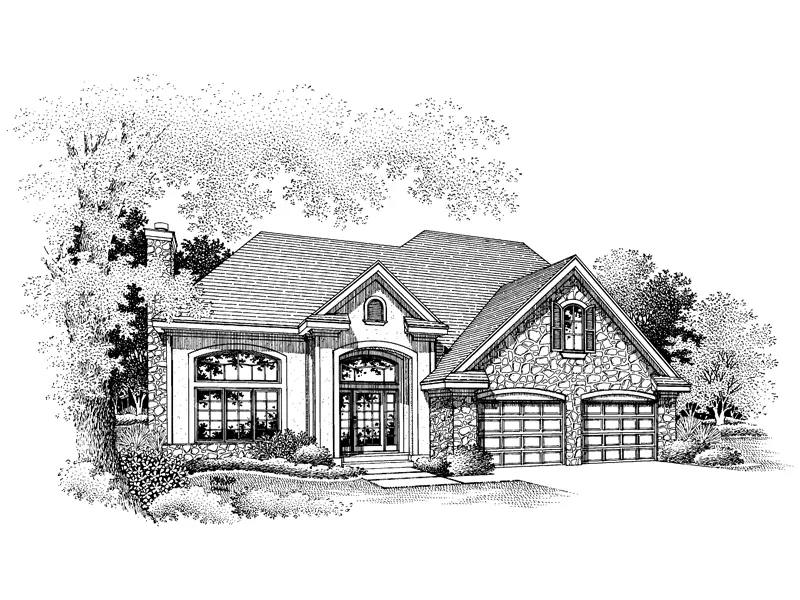Modern House Plan Front of Home - Apple Creek Country Home 072D-0652 - Search House Plans and More