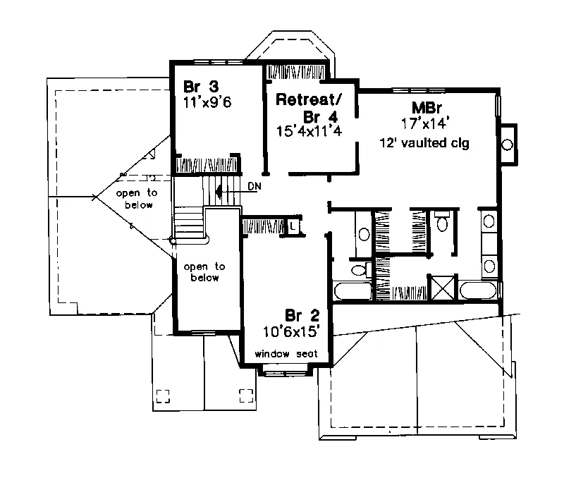 Traditional House Plan Second Floor - Ellis Prairie Two-Story Home 072D-0663 - Search House Plans and More