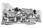 Traditional House Plan Front of Home - Ellis Prairie Two-Story Home 072D-0663 - Search House Plans and More