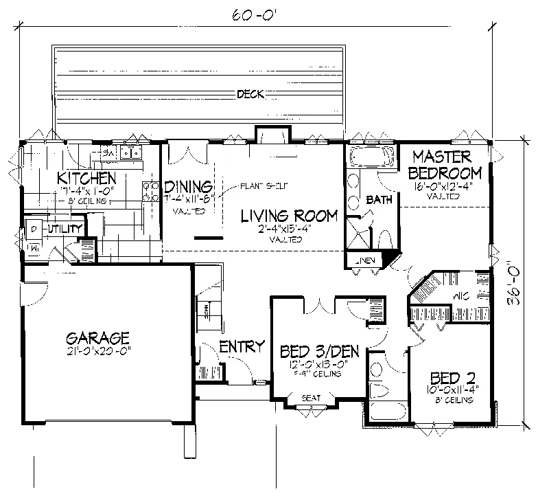 Country House Plan First Floor - Berry Hill One-Story Home 072D-0666 - Search House Plans and More