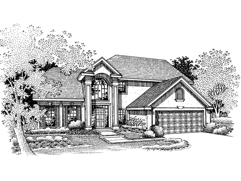 Modern House Plan Front of Home - Westminister Place Sunbelt Home 072D-0673 - Shop House Plans and More
