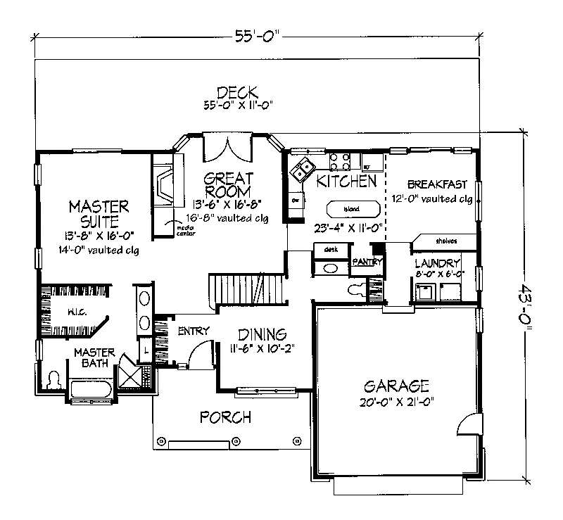 Country House Plan First Floor - Pestalozzi Bungalow Home 072D-0675 - Shop House Plans and More