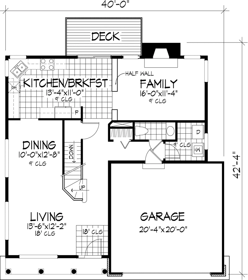 Farmhouse Plan First Floor - Tempest Run Country Home 072D-0676 - Shop House Plans and More