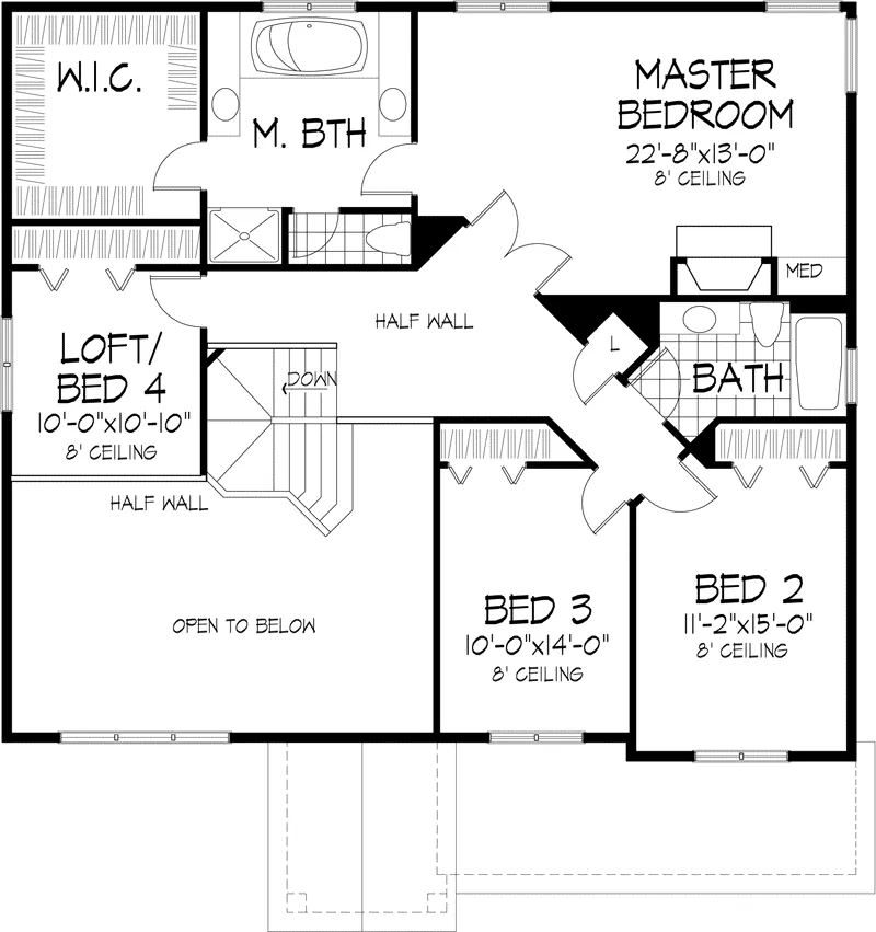 Southern House Plan Second Floor - Wellington Mill Rustic Home 072D-0678 - Shop House Plans and More