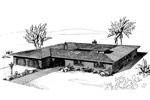 Sunbelt House Plan Front of Home - Humphrey Ranch Home 072D-0695 - Search House Plans and More