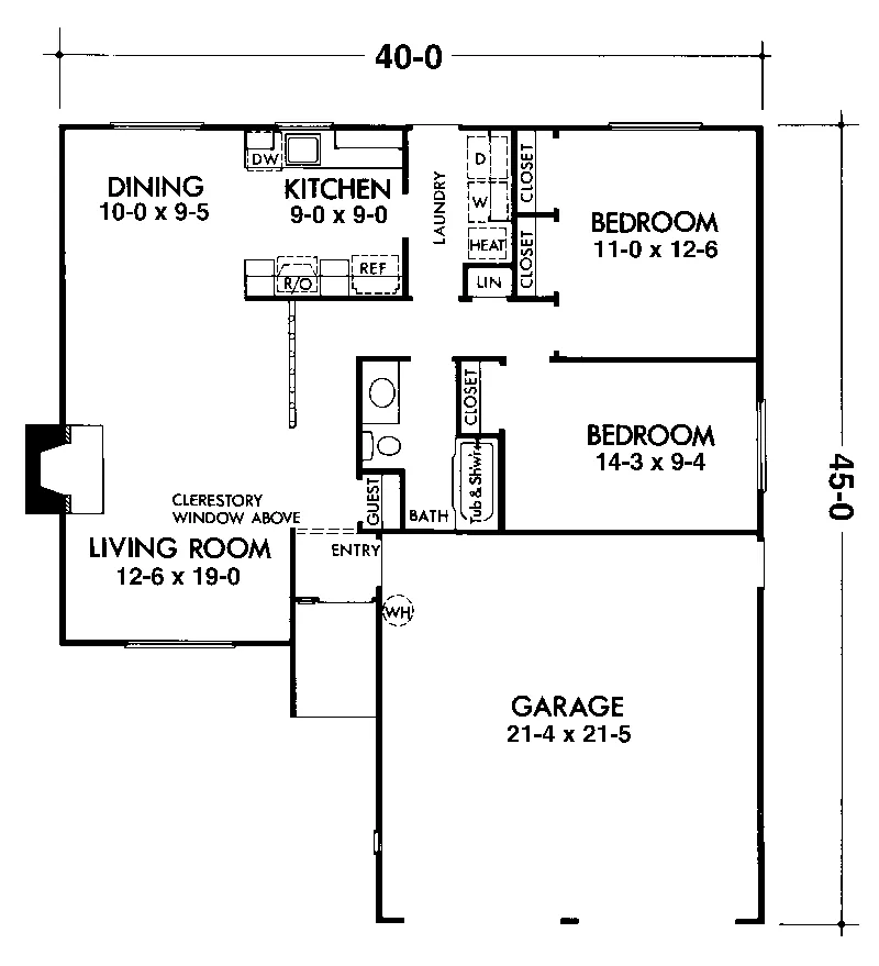 Traditional House Plan First Floor - Woodmoor Contemporary Home 072D-0698 - Shop House Plans and More