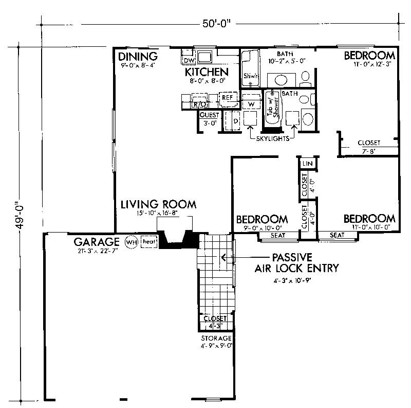 Ranch House Plan First Floor - Katerina Contemporary Home 072D-0699 - Search House Plans and More