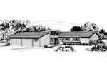 Ranch House Plan Front of Home - Katerina Contemporary Home 072D-0699 - Search House Plans and More