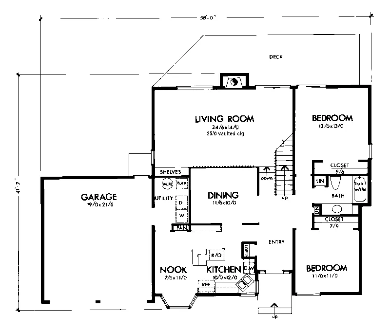 Traditional House Plan First Floor - Eason Traditional Country Home 072D-0702 - Search House Plans and More