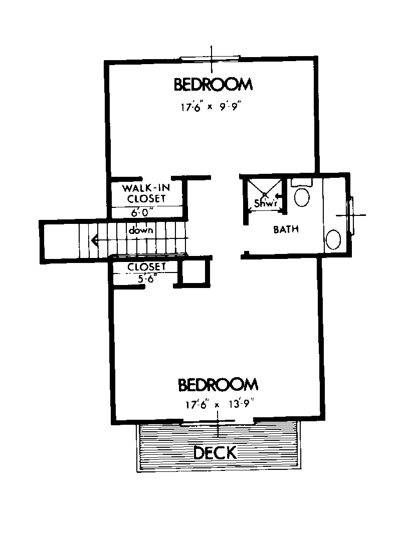 Lake House Plan Second Floor - Hernando Rustic Mountain Home 072D-0753 - Search House Plans and More