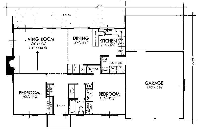 Modern House Plan First Floor - Mojave Rustic Home 072D-0758 - Shop House Plans and More