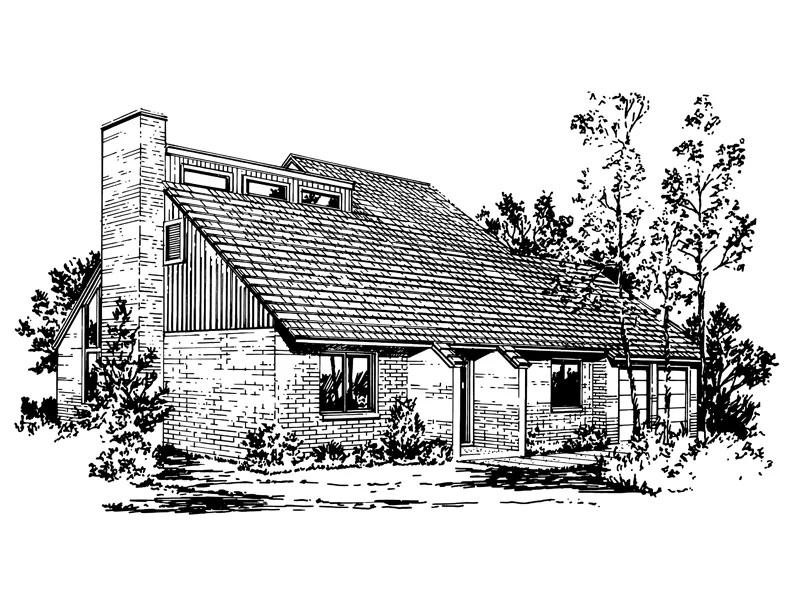 Modern House Plan Front of Home - Mojave Rustic Home 072D-0758 - Shop House Plans and More
