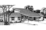 Traditional House Plan Front of Home - Malcolm Terrace Rustic Home 072D-0760 - Shop House Plans and More