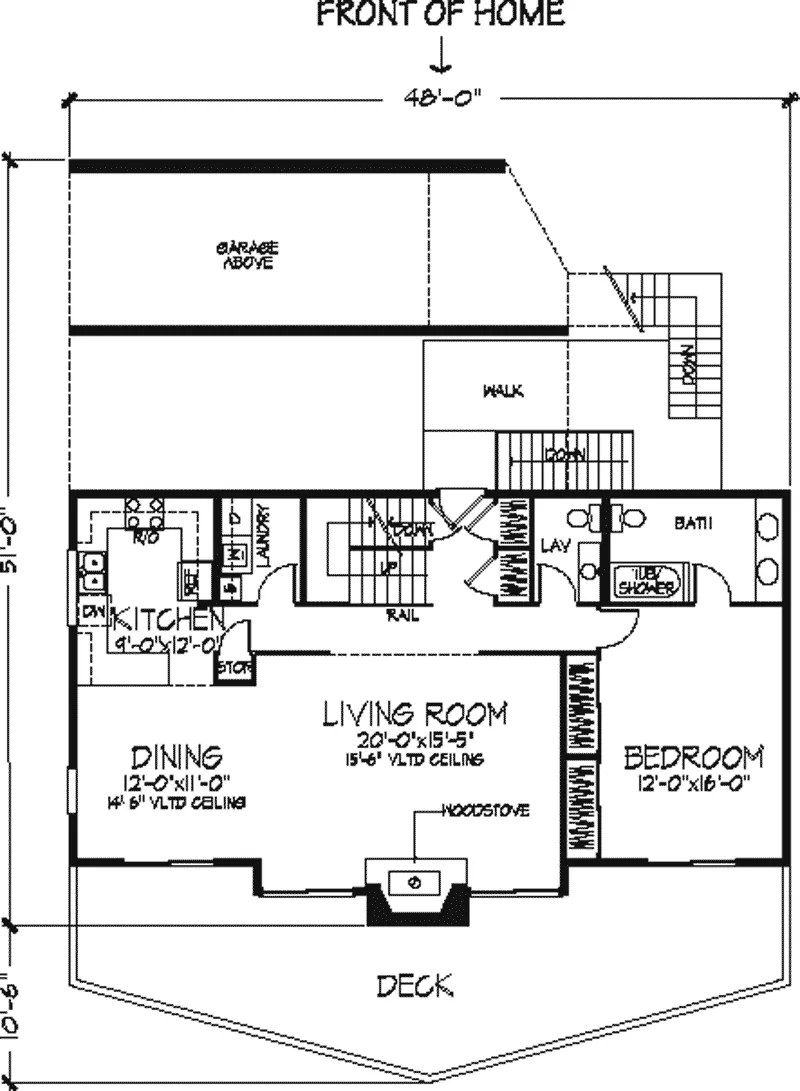 Southern House Plan First Floor - Painted Leaf Vacation Home 072D-0774 - Shop House Plans and More
