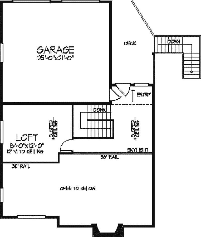 Southern House Plan Second Floor - Painted Leaf Vacation Home 072D-0774 - Shop House Plans and More