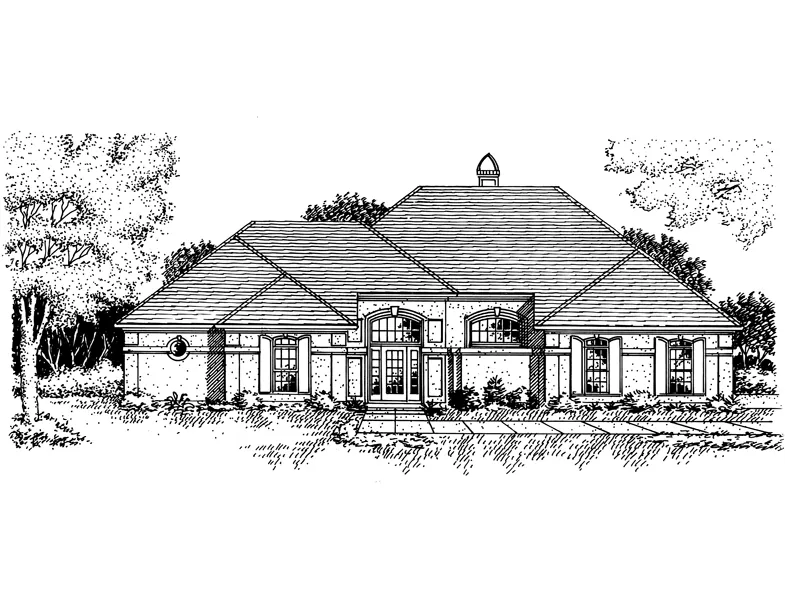 European House Plan Front of Home - Marquis Place Sunbelt Home 072D-0778 - Shop House Plans and More