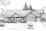 Traditional House Plan Front of Home - Glenmaro Craftsman Home 072D-0789 - Search House Plans and More