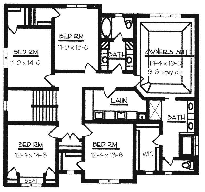 Southern House Plan Second Floor - Coghill Hollow Luxury Home 072D-0795 - Search House Plans and More