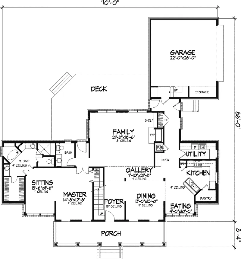 Luxury House Plan First Floor - Garnet Cape Cod Style Home 072D-0797 - Search House Plans and More