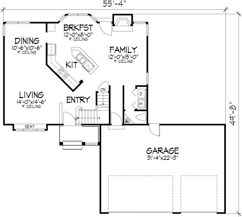 Country House Plan First Floor - Duncan Spring Traditional Home 072D-0812 - Search House Plans and More