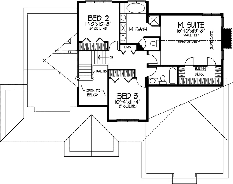 Traditional House Plan Second Floor - Northbridge Traditional Home 072D-0815 - Shop House Plans and More