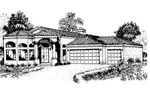 Spanish House Plan Front of Home - Marblehead Point Sunbelt Home 072D-0817 - Shop House Plans and More