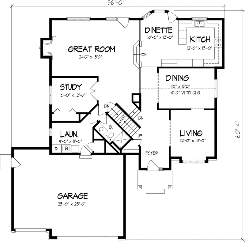 Southern House Plan First Floor - Dowling Traditional Home 072D-0837 - Search House Plans and More