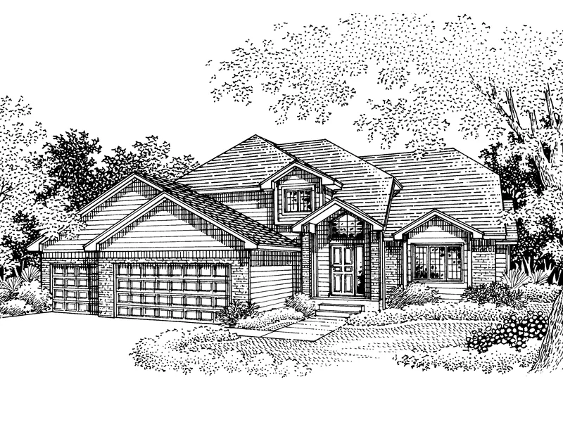 Southern House Plan Front of Home - Dowling Traditional Home 072D-0837 - Search House Plans and More