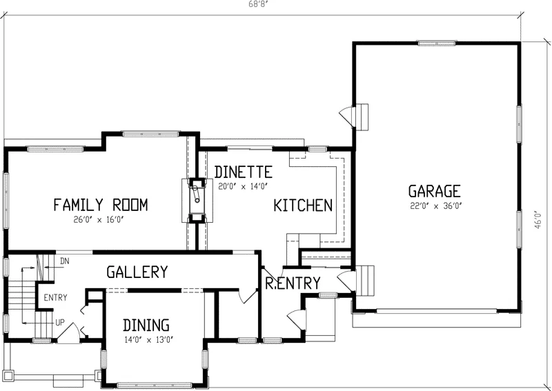 Contemporary House Plan First Floor - Marcel Prairie Style Home 072D-0840 - Shop House Plans and More