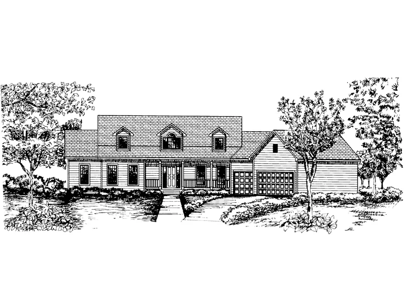 Traditional House Plan Front of Home - Ross Hill Country Home 072D-0847 - Shop House Plans and More