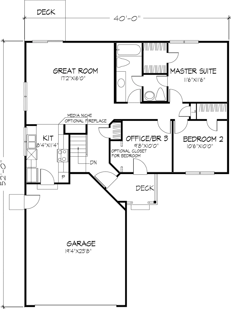 Country House Plan First Floor - Limestone Park Ranch Home 072D-0859 - Shop House Plans and More