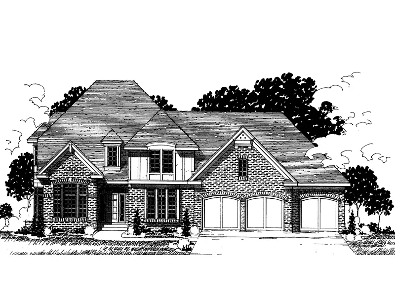 Traditional House Plan Front of Home - Fairham European Home 072D-0868 - Search House Plans and More