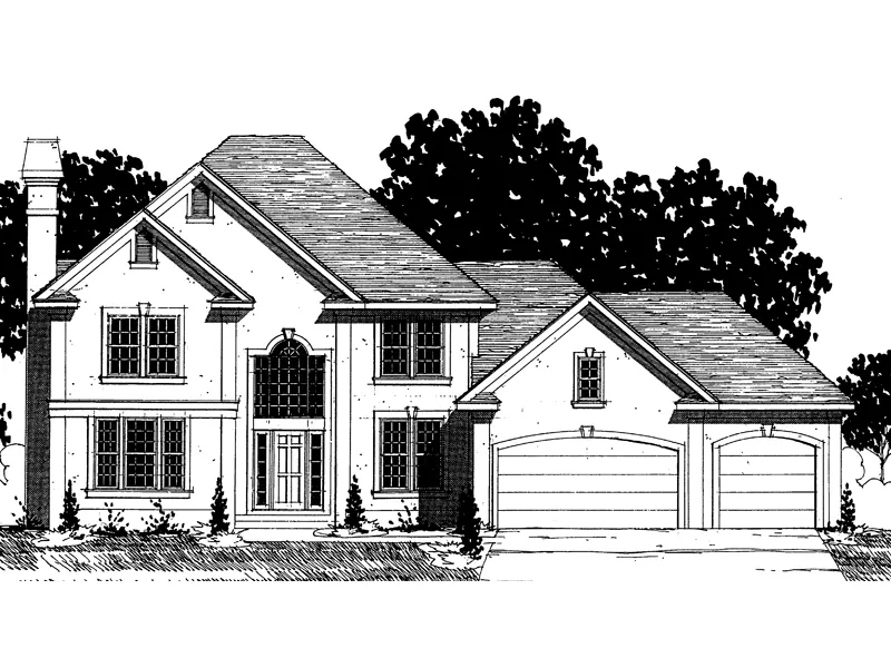 Traditional House Plan Front of Home - Cardinal Acres Traditional Home 072D-0870 - Search House Plans and More