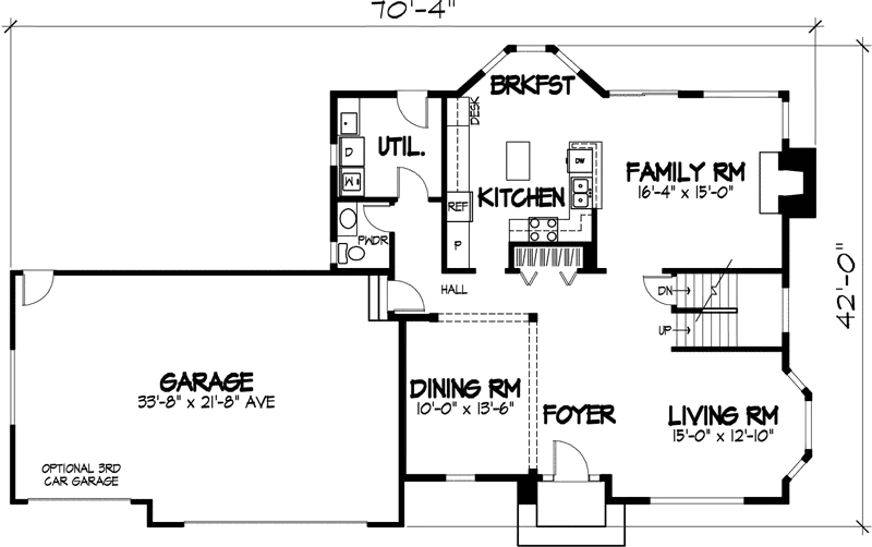 Colonial House Plan First Floor - Merrimac Downs Colonial Home 072D-0875 - Shop House Plans and More