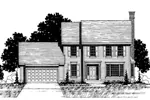 Colonial House Plan Front of Home - Merrimac Downs Colonial Home 072D-0875 - Shop House Plans and More
