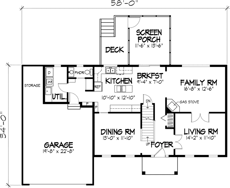 Georgian House Plan First Floor - Bellfontaine Early American Home 072D-0877 - Search House Plans and More