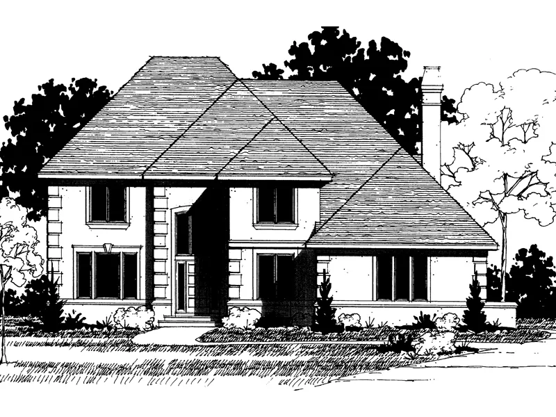European House Plan Front of Home - Lyonnais Place Luxury Home 072D-0878 - Shop House Plans and More