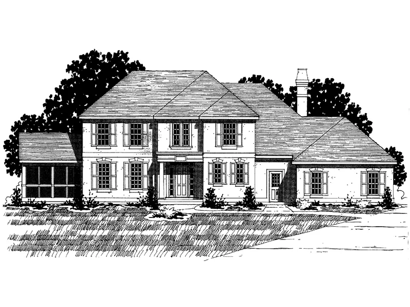 Southern House Plan Front of Home - Doe Run Traditional Home 072D-0902 - Search House Plans and More