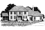 Southern House Plan Front of Home - Doe Run Traditional Home 072D-0902 - Search House Plans and More