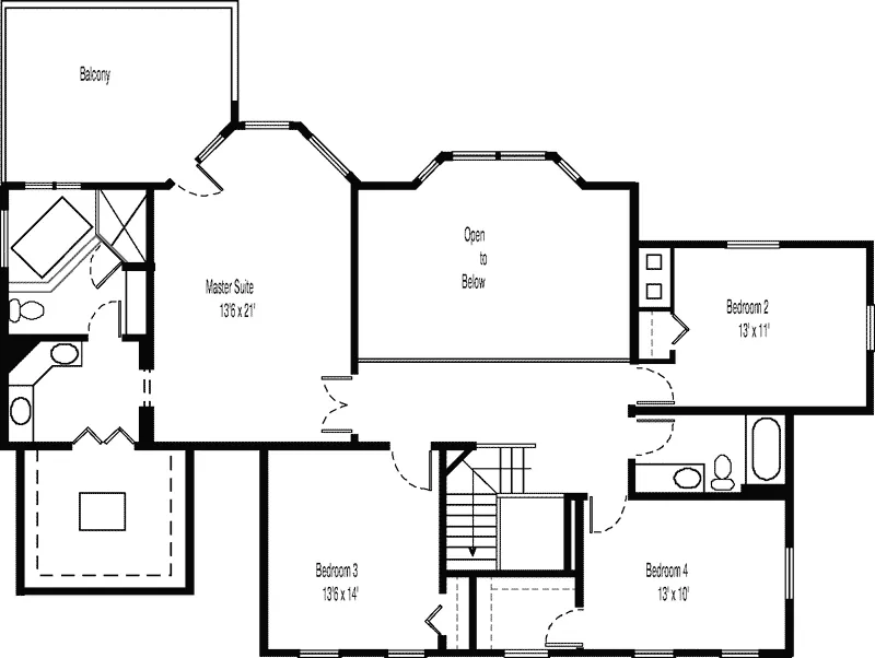 Southern House Plan First Floor - Cedar Hollow Ranch Home 072D-0919 - Search House Plans and More