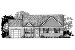 Southern House Plan Front of Home - Courtois Creek Country Home 072D-0938 - Search House Plans and More