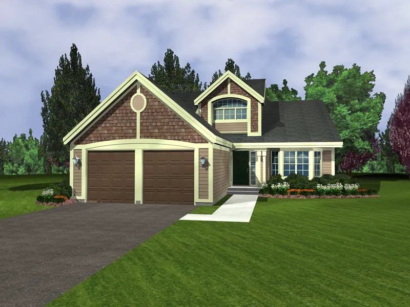 Shingle House Plan Front of Home - Sawyers Bend Craftsman Home 072D-0946 - Shop House Plans and More