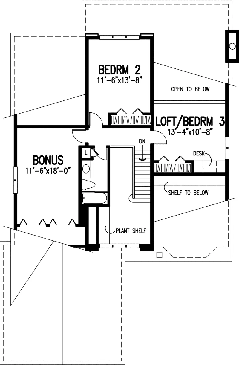 Sunbelt House Plan Second Floor - Belleau Cove Sunbelt Home 072D-0950 - Search House Plans and More